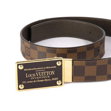 louis vuitton belt damier ebene|louis vuitton snakeskin belt.